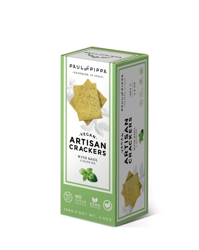 Crackers Cu Busuioc Paul And Pippa Vegan 130g 0